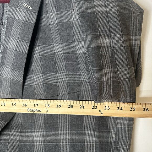 Tom James RLT Men's Bespoke Wool Suit Jacket Blazer Sport Coat Gray Size 50 - Picture 13 of 16